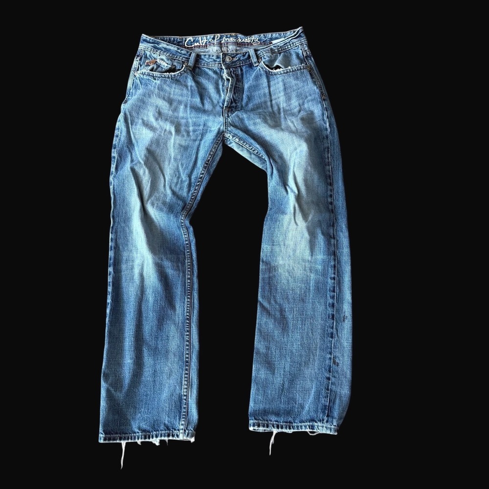 Cult of Individuality‎ Hagen Mens Jeans Blue Distressed 35x31